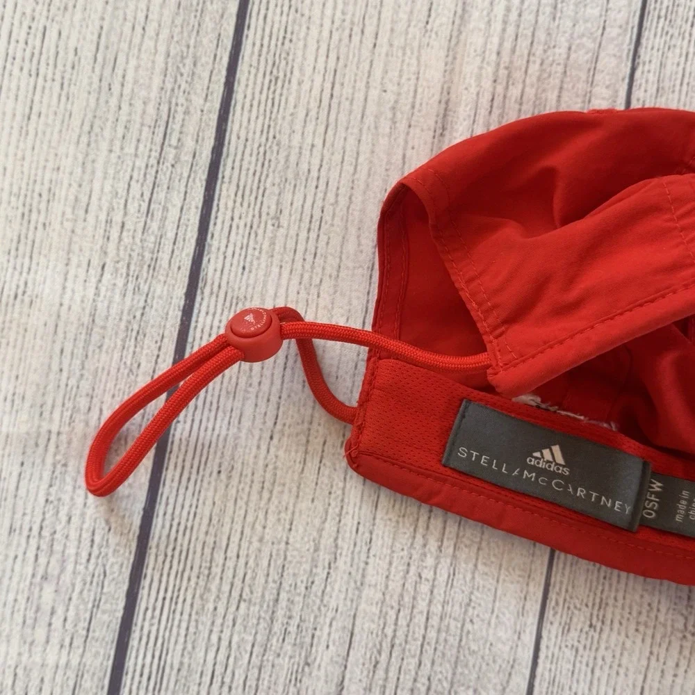 Adidas By Stella McCartney Red Baseball Cap Hat OSFM Adjustable Lightweight